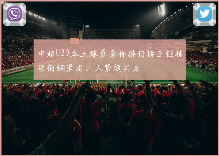 中超U23本土球员身价排行榜王钰栋领衔铜梁龙三人紧随其后