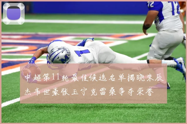中超第11轮最佳候选名单揭晓朱辰杰韦世豪张玉宁克雷桑争夺荣誉
